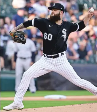  ?? GETTY IMAGES ?? Dallas Keuchel gave the Sox just what they needed Saturday, holding the Yankees scoreless through five innings. Dylan Cease gave up six runs Thursday, and Vince Velasquez allowed seven Friday.