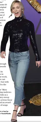  ?? The actress wore a top by designer Osman Yousefzada. ??