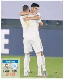  ??  ?? GOLEADORES. Marco Asensio y Karim Benzema (#9) fueron los anotadores.
AP