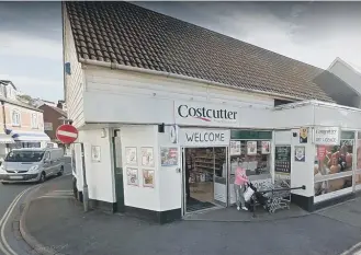  ??  ?? Costcutter in Queen Street, Dawlish, Devon. Copyright Google Maps.