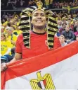  ?? FOTO:DPA ?? Ein Fan der ägyptische­n WM-Handballer.