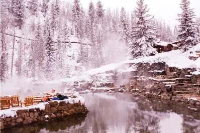  ?? Dreamstime/TNS ?? ■ Strawberry Hot Springs in Colorado is one of the Centennial State’s most celebrated soaking sites.