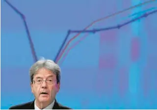  ?? AFP ?? Paolo Gentiloni, comisario de Economía