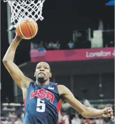  ?? Archivo / tonito.zayas@gfrmedia.com ?? Kevin Durant encabeza el elenco de Estados Unidos y buscará otra medalla de oro en Juegos Olímpicos.