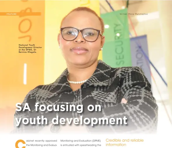  ??  ?? National Youth Developmen­t Director at the DPME, Dr Bernice Hlagala.