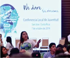  ?? JOHN DURAN ?? La jornada previa a la PreCOP25 se caracteriz­ó por una considerab­le presencia de jóvenes.