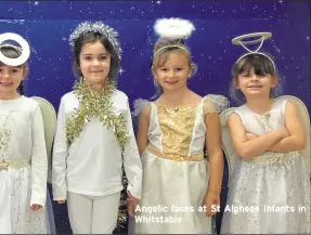  ??  ?? Angelic faces at St Alphege Infants in Whitstable