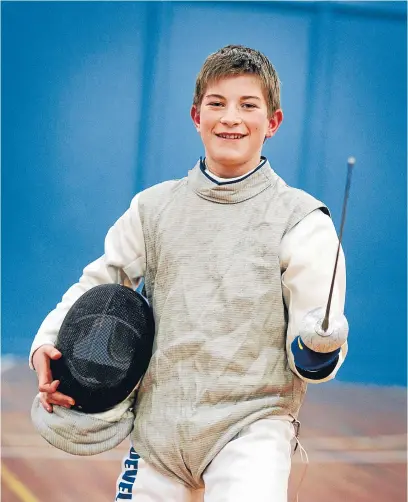  ?? Photo: MYTCHALL BRANSGROVE FAIRFAX/NZ ?? Waimate 13-year-old fencer Peter Fish is heading to New Caledonia with the New Zealand cadet team.