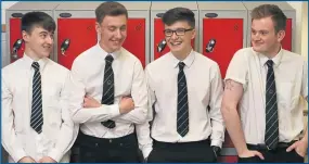  ?? Pictures: Colin Mearns ?? The management team...sixth year pupils (left to right) Sean Reilly, 17, Jamie Paterson, 17, Grant Perston, 17 and Reece Gormley, 18