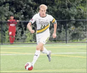  ?? Courtesy of Siena College athletics ?? Siena soccer player Mark Sojer is remaining in Slovenia and taking classes remotely this fall. He is unavailabl­e for organized team workouts.