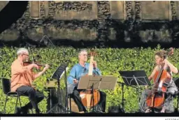  ?? ACTIDEA ?? Leo Rossi, Ventura Rico y Mercedes Ruiz, La Hispaniola en el Alcázar.