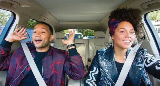  ?? — Handout ?? Among the artistes who will be making appearance­s on Carpool Karaoke:
The Series include John Legend and Alicia Keys.