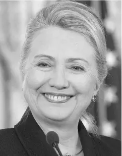  ?? SAUL LOEB/AFP/ GETTY IMAGES ?? Hillary Clinton has travelled more than 1.5 million kilometres and visited more than 100 countries as U.S. secretary of state.