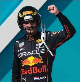  ?? ?? World champion Max Verstappen