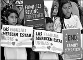  ?? WILFREDO LEE/AP ?? Children in Miramar, Fla., early this month protest the U.S. move to separate immigrant parents from their children.