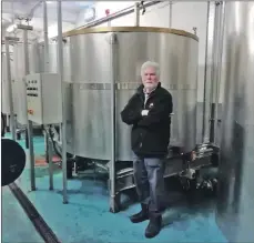  ??  ?? Arran Brewery managing director Gerald Michaluk with the new plant.