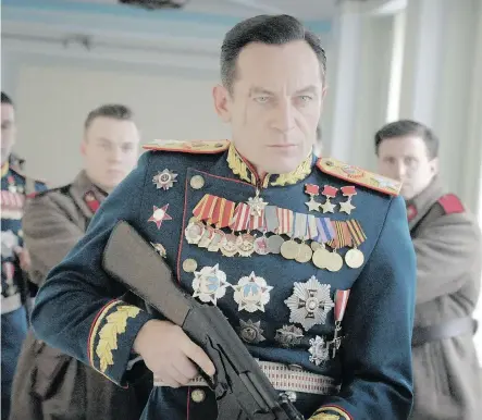  ?? ELEVATION PICTURES ?? Jason Isaacs, as Field Marshal Georgy Zhukov, gets the having-most-fun-with-it award for his performanc­e in The Death of Stalin.