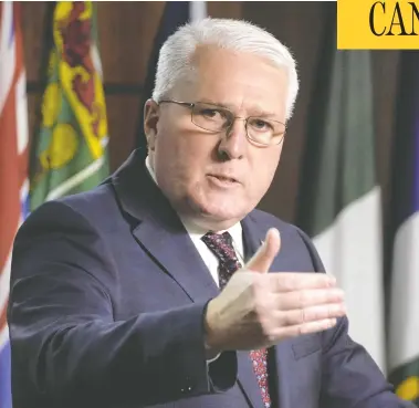  ?? ADRIAN WYLD / THE CANADIAN PRESS FILES ?? Conservati­ve MP John Brassard has focused on another part of Liberal motion for midnight sittings — allowing the
House to be adjourned earlier than in June.