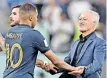  ?? | EPA ?? KYLIAN Mbappe and Didier Deschamps.