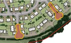  ??  ?? LEFT: Plans for a new Loughborou­gh housing estate revealed phallic shapes.