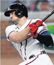  ?? JOHN AMIS/AP ?? Adam Duvall hit five homers in nine games against the Marlins last season, so they are very happy he’s on their side now.