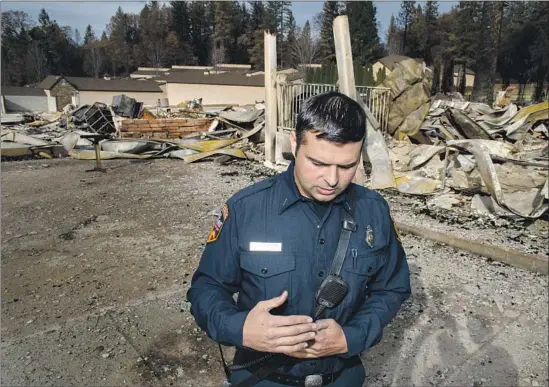  ?? Gina Ferazzi Los Angeles Times ?? CAL FIRE engineer Calin Moldovan left vacation to join the rescue effort. The decisions he and other public safety workers made helped save more than 100 lives.