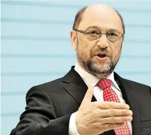  ?? BILD: SN/AFP ?? Martin Schulz: Der SPD-Politiker ist eloquent und engagiert.