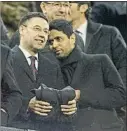  ?? FOTO: M. MONTILLA ?? J.M. Bartomeu y Al-Khelaïfi