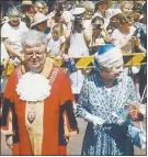  ??  ?? Dubbo’s mayor in 1992 Tony Mcgrane with Her Majesty Queen Elizabeth II during her visit to the Cyril Flood Memorial Rotunda. PHOTOS: COURTESY OF JOYCE HODGESS.