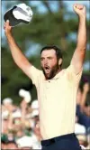  ?? AP photo ?? Scottie Scheffler celebrates his win at the Masters golf tournament at Augusta National Golf Club on Sunday in Augusta, Ga.