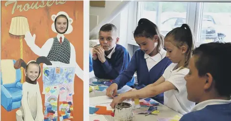  ??  ?? Children from local primary schools enjoyed their taster day at Easington Academy.