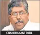  ??  ?? CHANDRAKAN­T PATIL