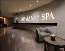  ?? ?? Armani Hotel’s 1,114-square-metre spa Photos Armani Hotel