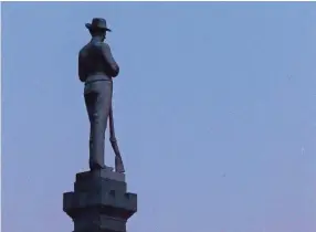  ??  ?? The Confederat­e monument in downtown Franklin. SHELLEY MAYS/THE TENNESSEAN