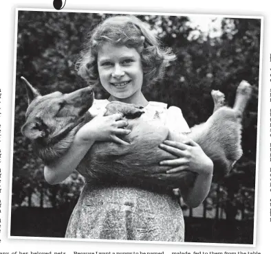  ??  ?? Corgi and Bess: A young Princess Elizabeth with one of her first corgis