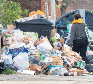  ?? ?? Messy possibilit­y UNISON say rubbish could be piled up on the streets