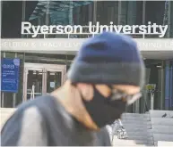  ?? PETER J THOMPSON / NATIONAL POST ?? Toronto’s Ryerson University, like other post-secondary
institutio­ns, has been closed during the pandemic.