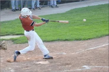  ?? Photo by Ernest A. Brown ?? Upper Deck third baseman/relief pitcher Addison Kopack bounced back from a tough high school season at Cumberland High to lead the Legion squad to state title. Kopack hit two home runs in Thursday night’s 11-6 title clincher.