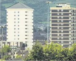  ??  ?? The Housing Executive flats in the New Lodge in north Belfast