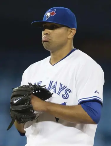  ?? ANDREW FRANCIS WALLACE/TORONTO STAR ?? Blue Jays starter Ricky Romero lasted just four innings and took the loss against Seattle Friday night at the Rogers Centre.