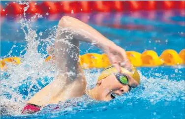  ?? PHOTO / SIMON WATTS, BW MEDIA ?? Hayley McIntosh during the Swimming NZ National Age Group Championsh­ips at the Wellington Regional Aquatic Centre.