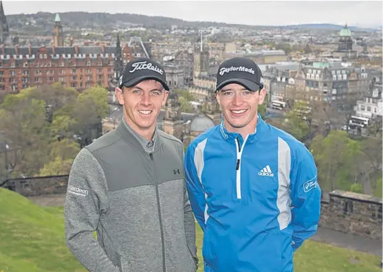  ?? Picture: Kenny Smith. ?? Grant Forrest, left, and Ewen Ferguson at Edinburgh Castle yesterday for the new scheme announceme­nt.