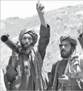  ?? ASSOCIATED PRESS FILE PHOTO ?? Taliban fighters react to a speech by their senior leader on May 27, 2016, in Afghanista­n. With U.S. support, the Afghan government has made a peace offer to the Taliban. The insurgents show no sign of shifting from their demand that talks for a...
