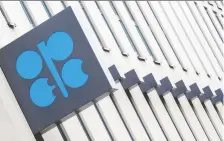  ?? LEONHARD FOEGER/REUTERS FILES ?? Sources say Moscow has proposed keeping existing oil output cuts by OPEC+ until the end of the second quarter. OPEC’S logo outside its Vienna headquarte­rs, pictured.