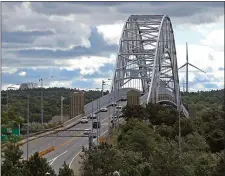  ?? MATT STONE — BOSTON HERALD ?? Federal lawmakers said the Biden administra­tion awarded Massachuse­tts nearly $400 million to replace the Sagamore Bridge, pictured here in October 2019.