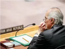  ?? Foto: AFP/Drew Angerer ?? Syriens Vertreter in Sicherheit­srat, Baschar Jaafari