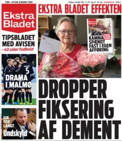  ??  ?? Ekstra Bladet i går.