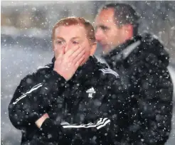  ??  ?? Holding firm: Neil Lennon insists he won’t walk away from the Celtic manager’s job despite recent criticism