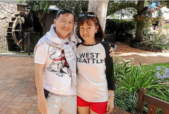  ??  ?? Spousal support: “besides God, she is my next tower of strength,” says Simon-Peter eng of his wife annie Lee.