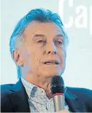  ?? ?? Ex presidente. Mauricio Macri.